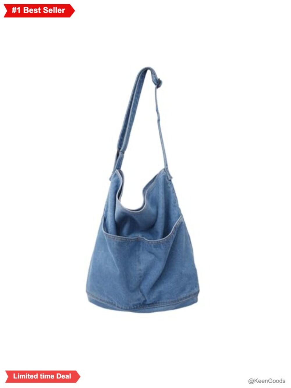 Denim Canvas Messenger Shoulder Bag Crossbody Tote